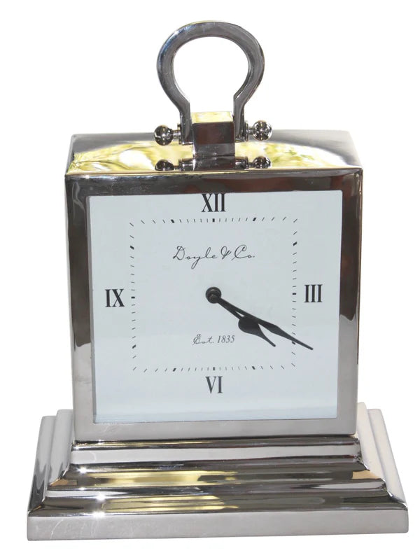 Rectangle Chrome Clock - Rectangle Base