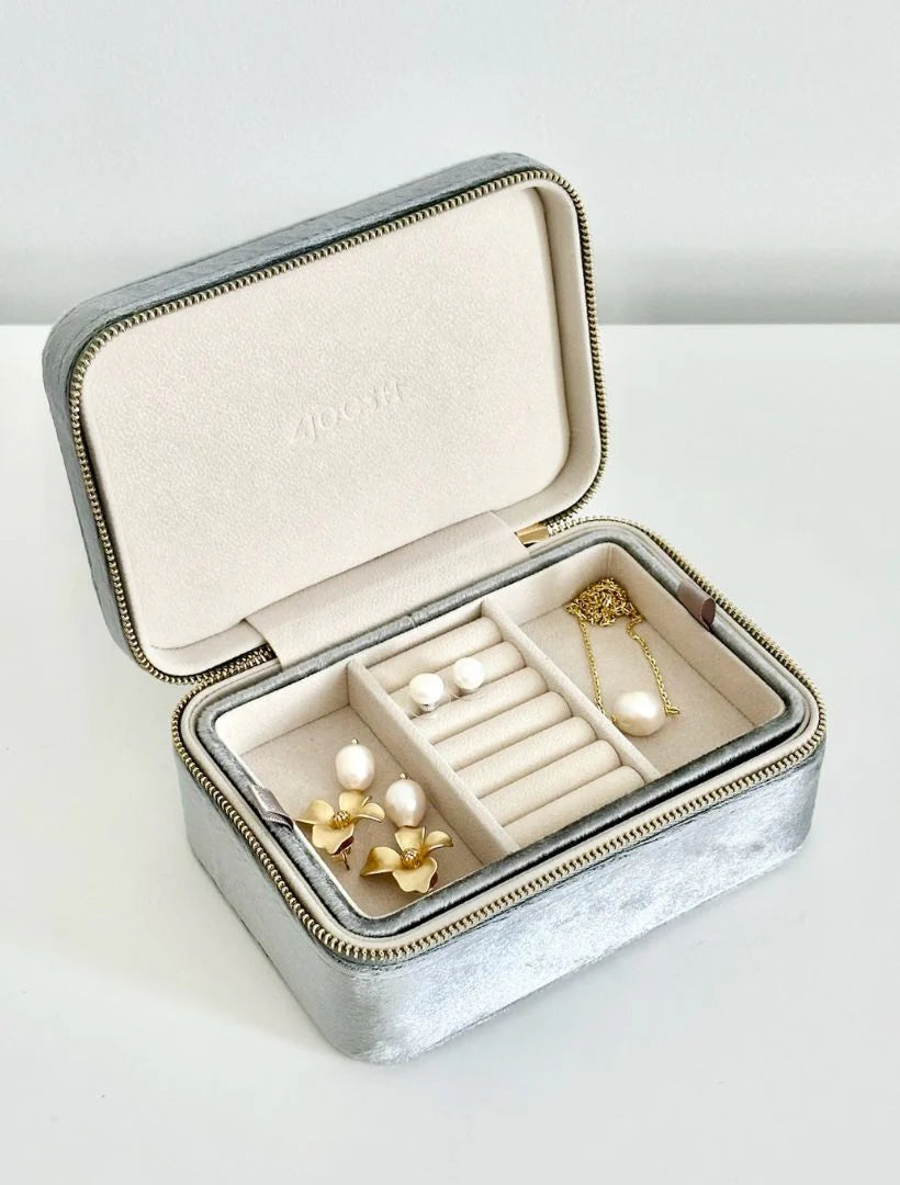 Rectangle Jewellery Case - Silver