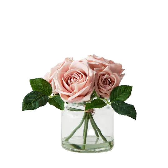 soft pink faux Rose Clara Mix in Vase