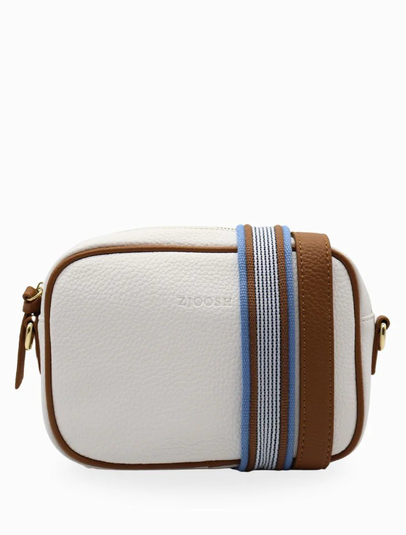 Ruby Sports Cross Body Bag - Dual White Tan