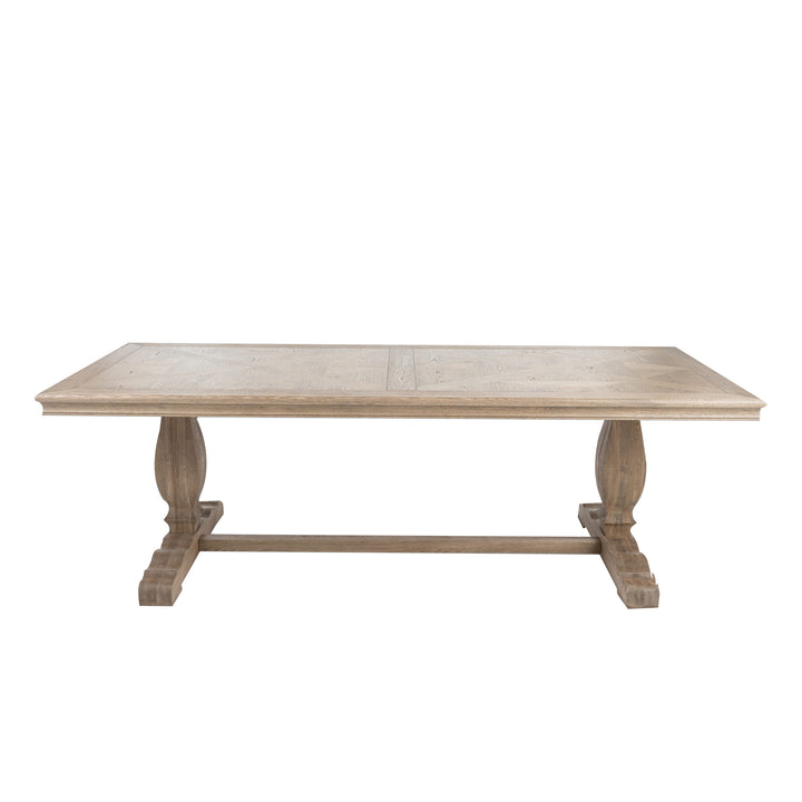 Salon Dining Table Parquetry Weathered Oak 240cm