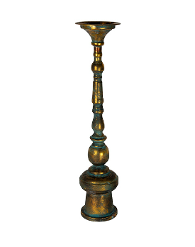 Bayles Candle Holder gold Verdigris small