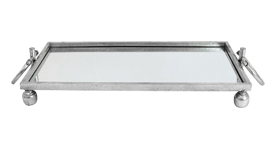 Iron Silver Rectangle Tray