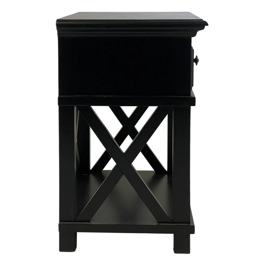 Sorrento Bedside Table - Black