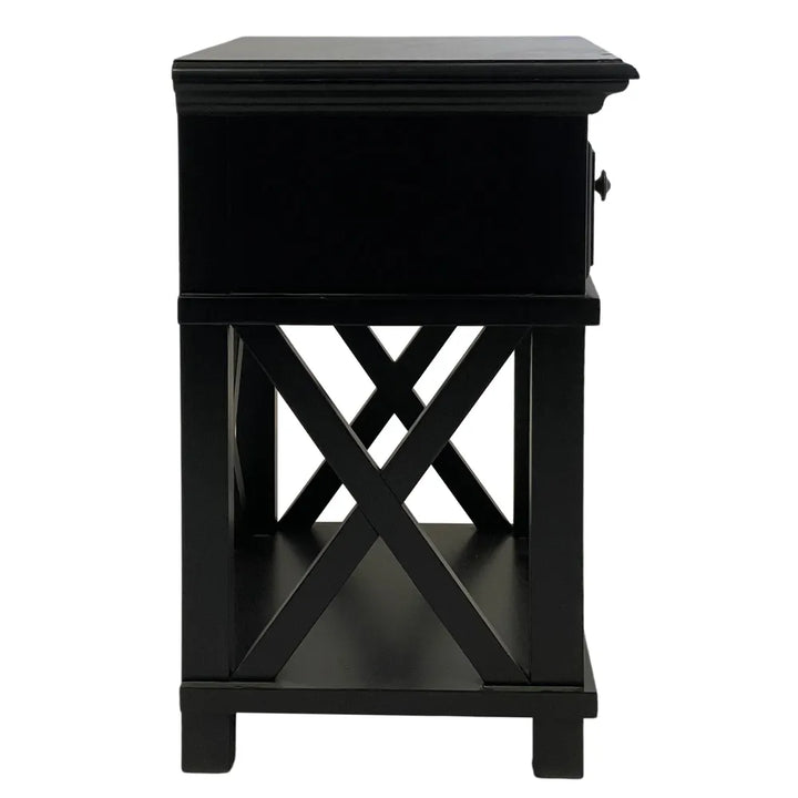 Sorrento Bedside Table - Black