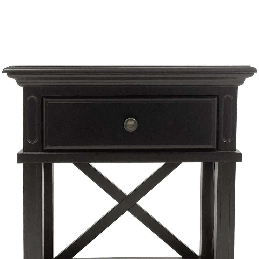 Sorrento Bedside Table - Black