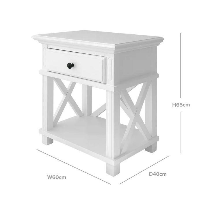 Sorrento Bedside Table - White