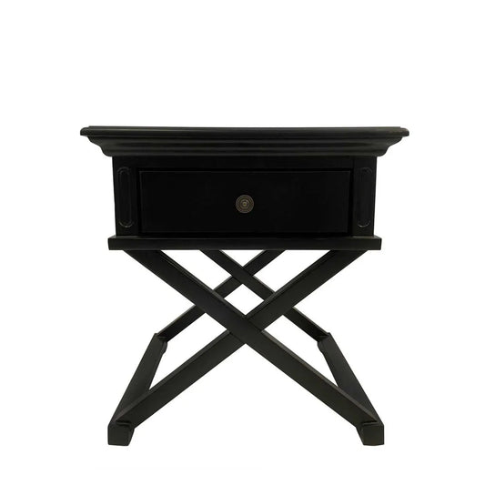 Sorrento Cross Side Table - Black