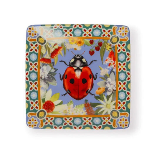 Square Trinket Tray - Ladybug