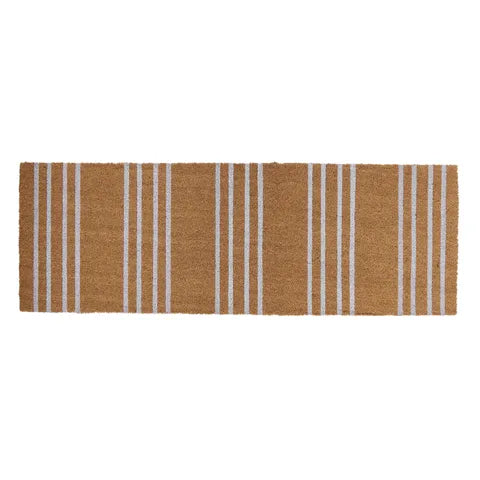 Striped PVC Back Coir Doormat