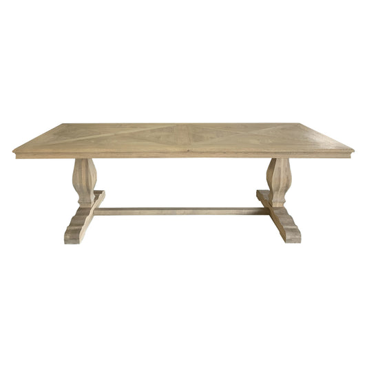 Salon Dining Table Weathered Oak Parquetry 200cm