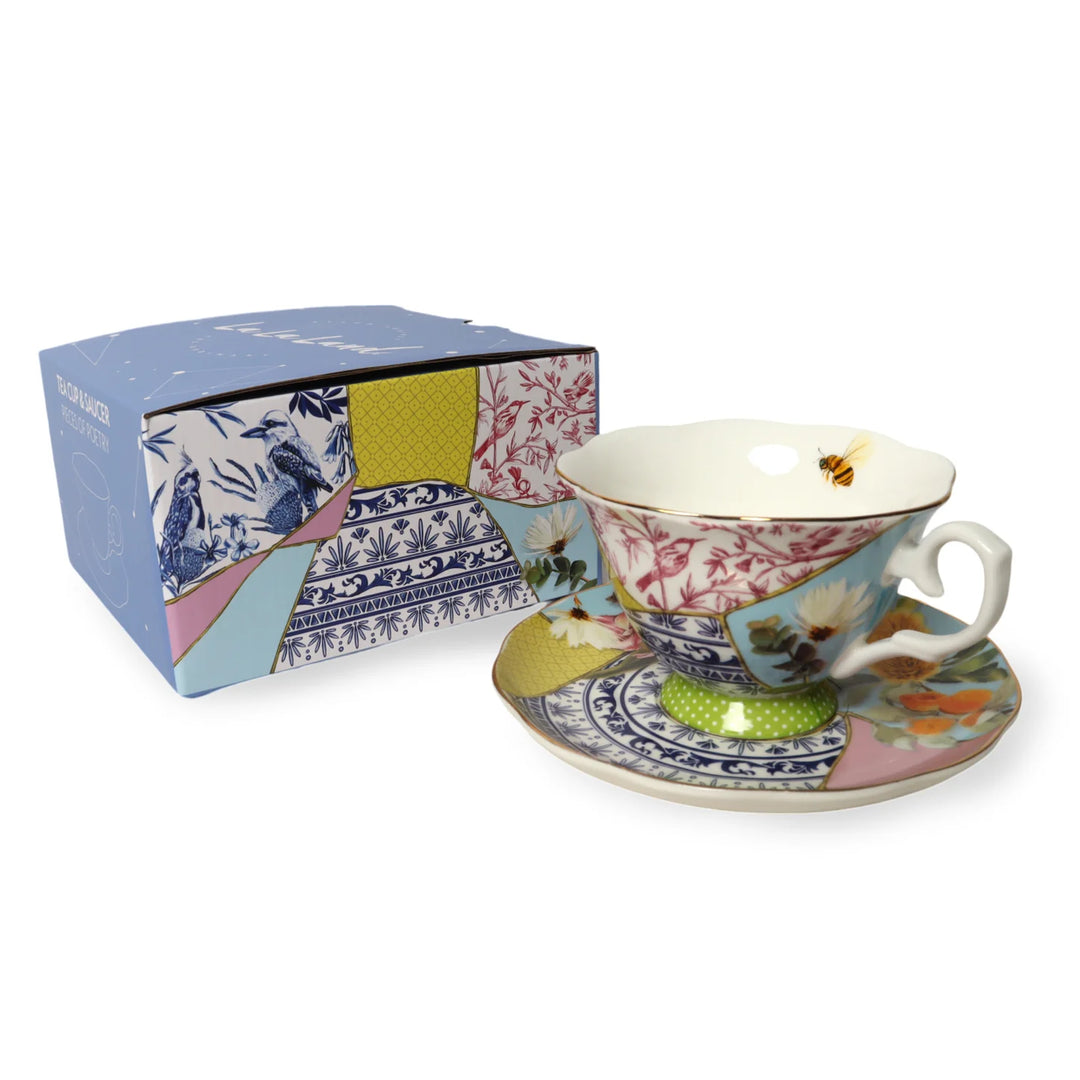 Tea Cup & Saucer Pieces Of Poetry