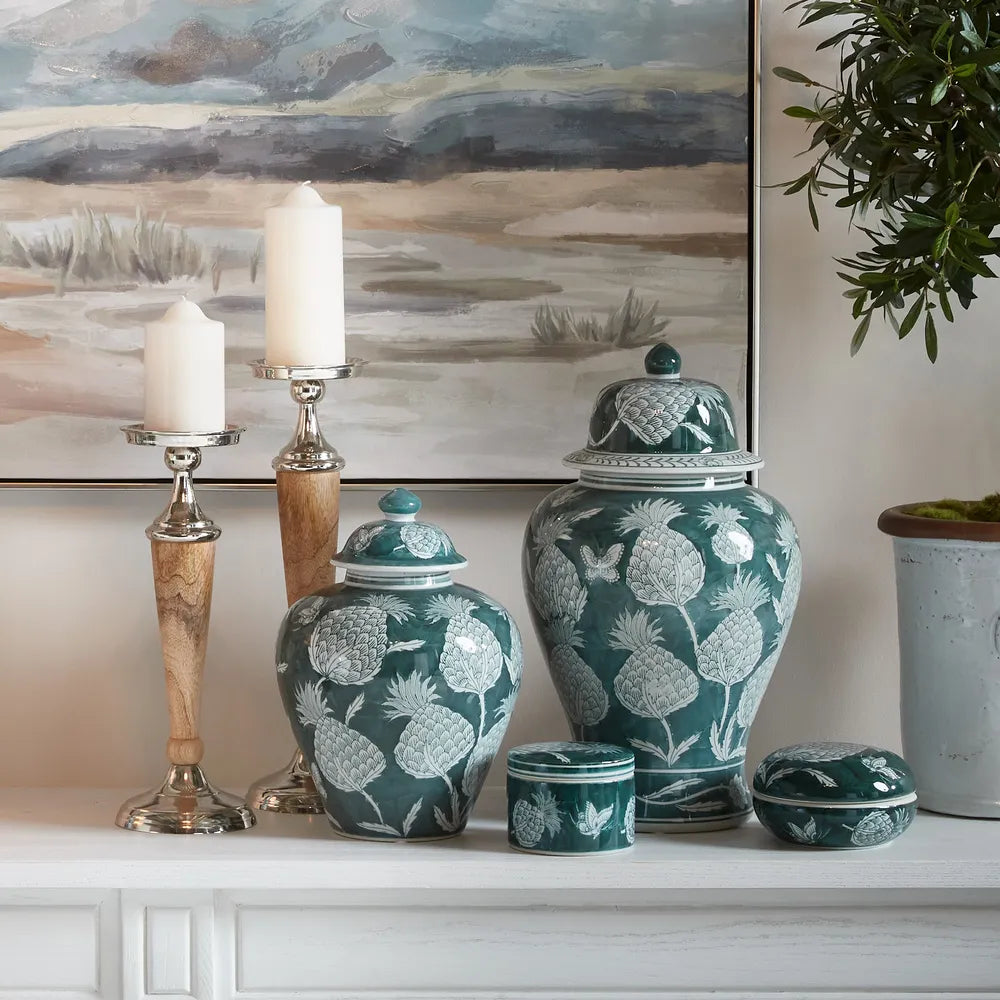 Thistle Porcelain Ginger Jar - Large