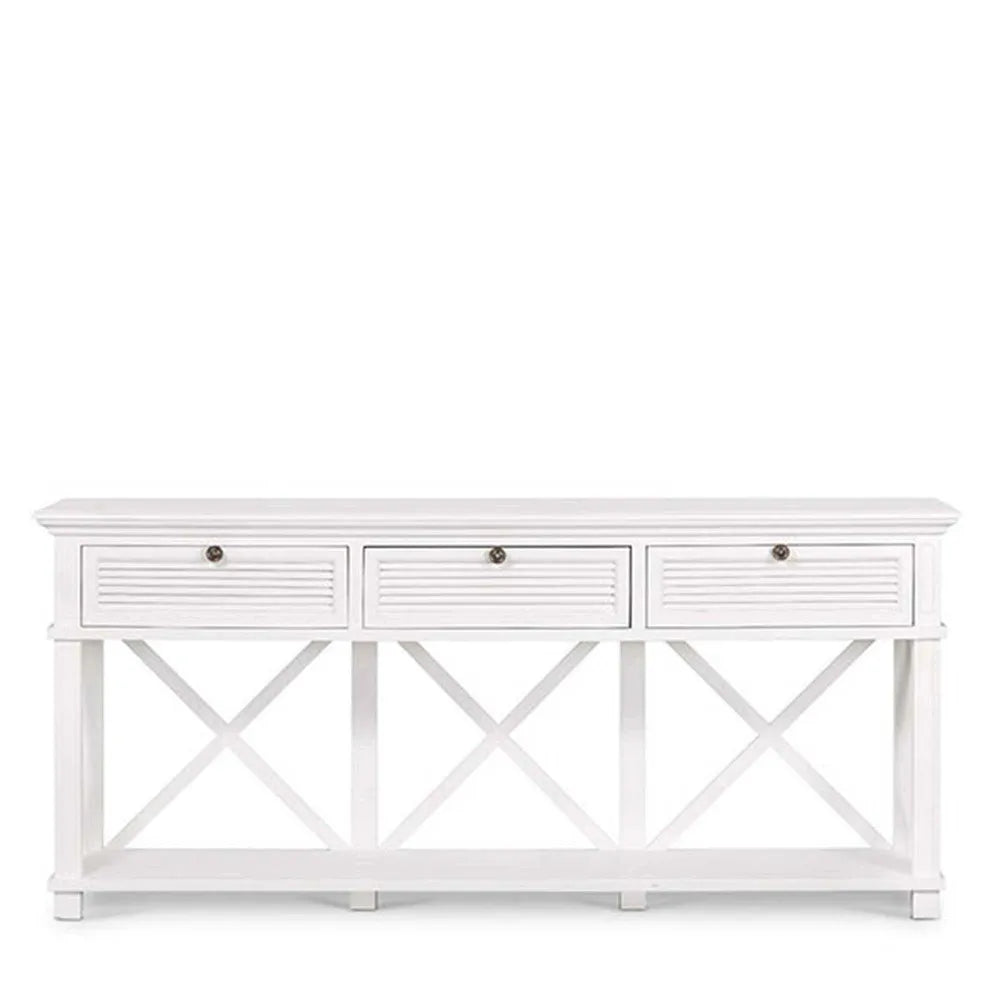 West Beach 3 Drawer Console - white
