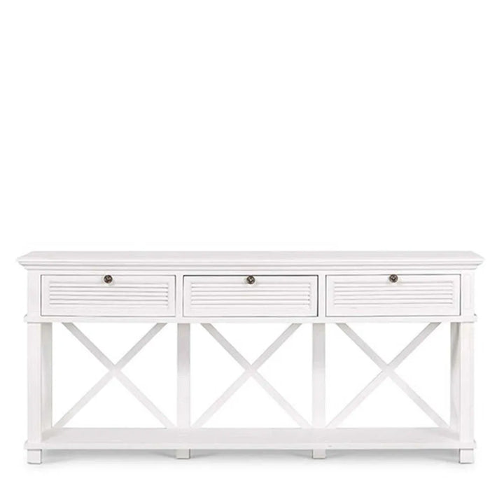 West Beach 3 Drawer Console - white