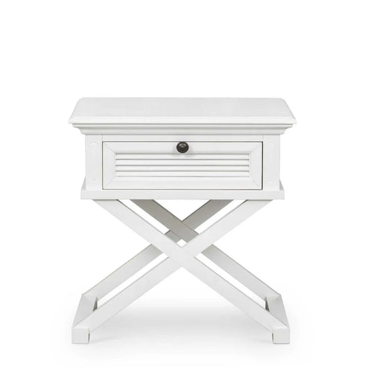 West Beach Bedside - Cross Leg - White