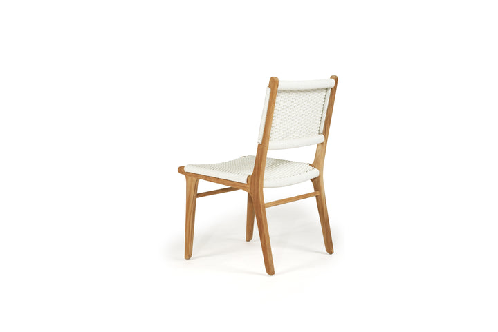 Zen White Dining Chair – Close Weave Rattan Style Coastal Furniture