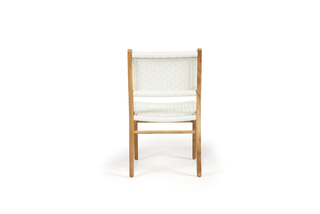Zen White Dining Chair – Close Weave Rattan Style Coastal Furniture