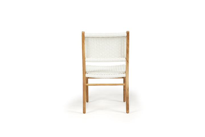 Zen White Dining Chair – Close Weave Rattan Style Coastal Furniture
