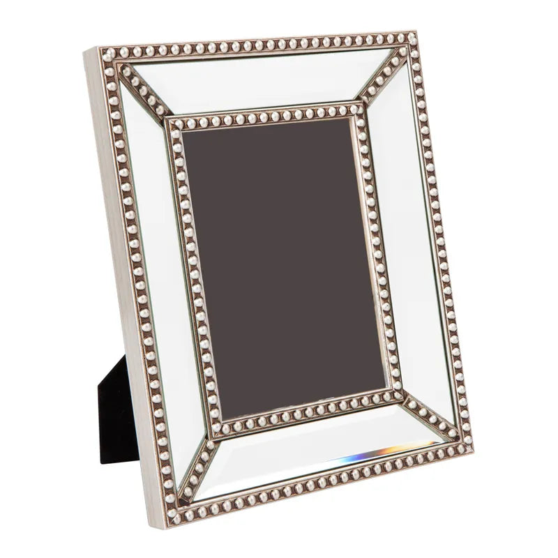 Silver stud mirror photo frame 