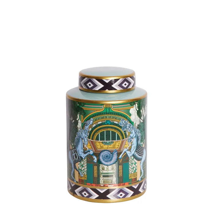 Round porcelain Akira Surreal canister