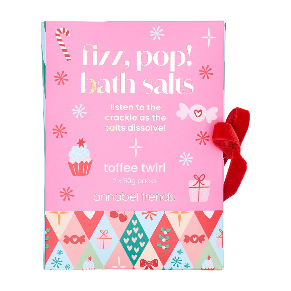 pack of 2 bath salts in a sweet christmas gift pack