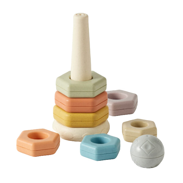 colourful children's stacker - eco friendly, great for babies, multicoloured
