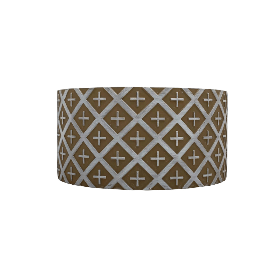 Henry White Crossed Round Plant Pot