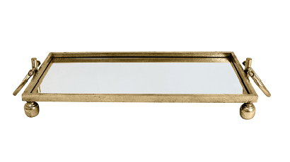 Iron Gold Rectangle Tray