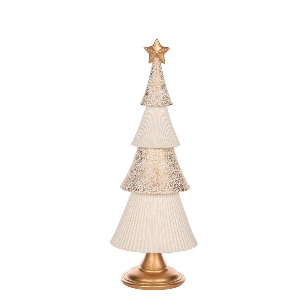 ivory & gold layered christmas tree decoration