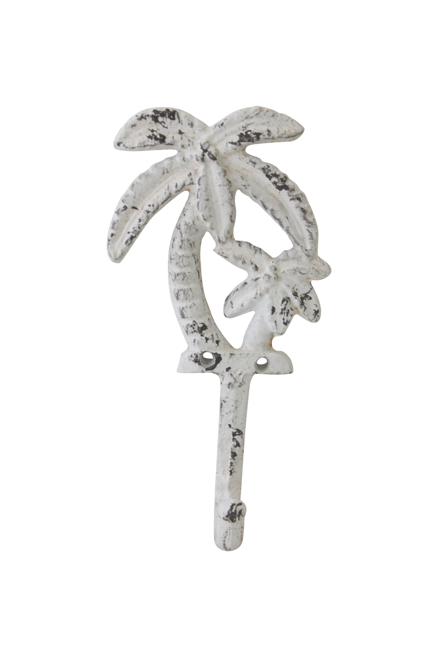 Palm Tree Metal Wall Hook - White