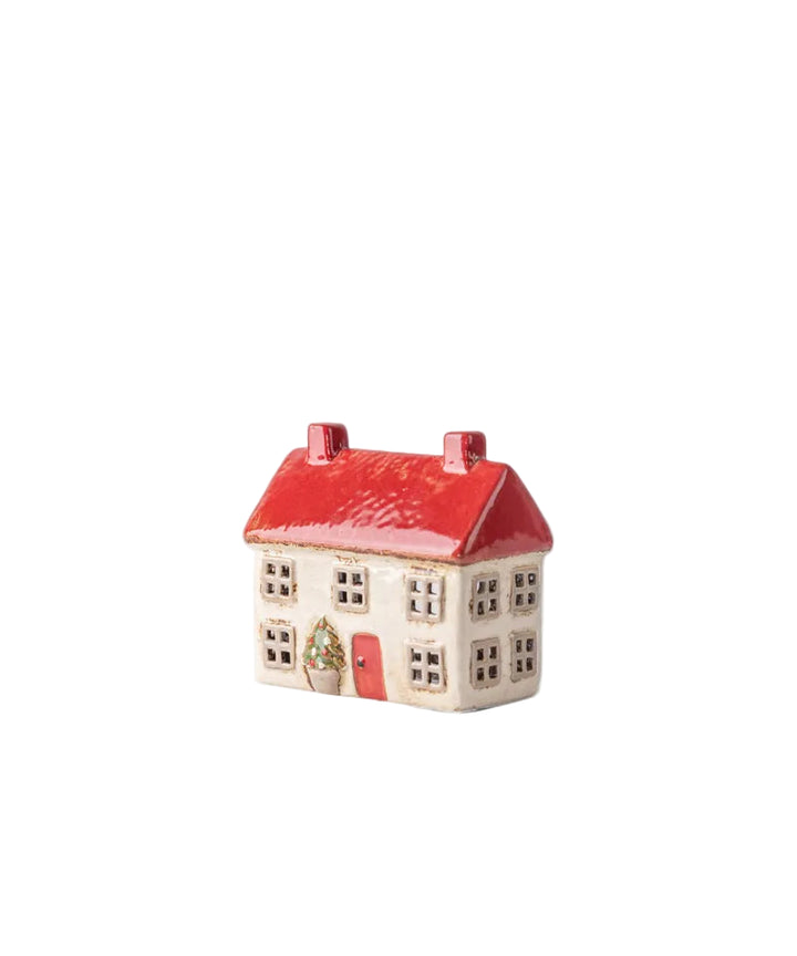 christmas ceramic cottage tealight house, beautiful decoration or gift