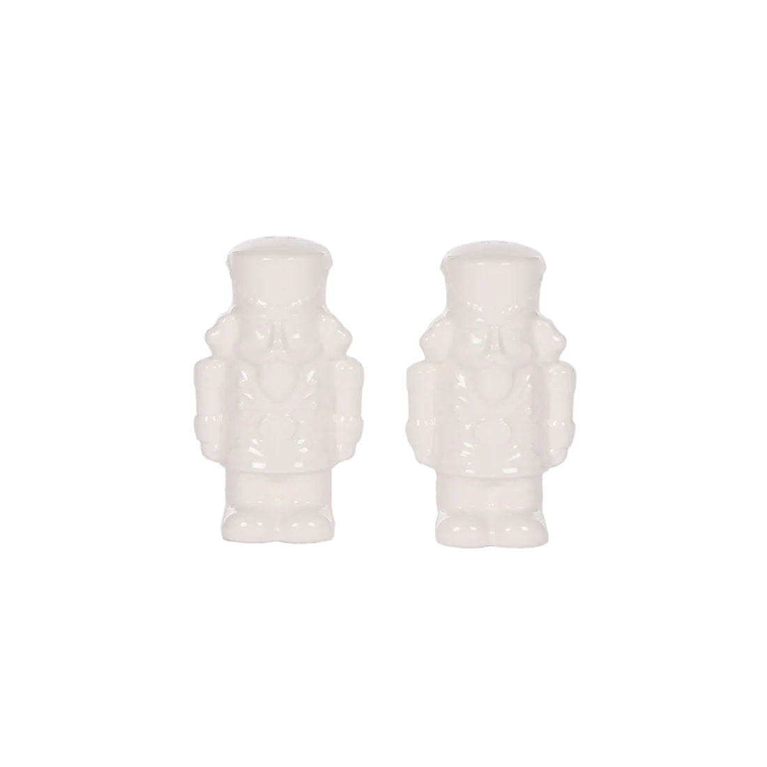 white nutcracker christmas salt and pepper shakers