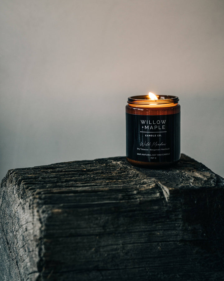 willow + maple 100% natural soy based candle