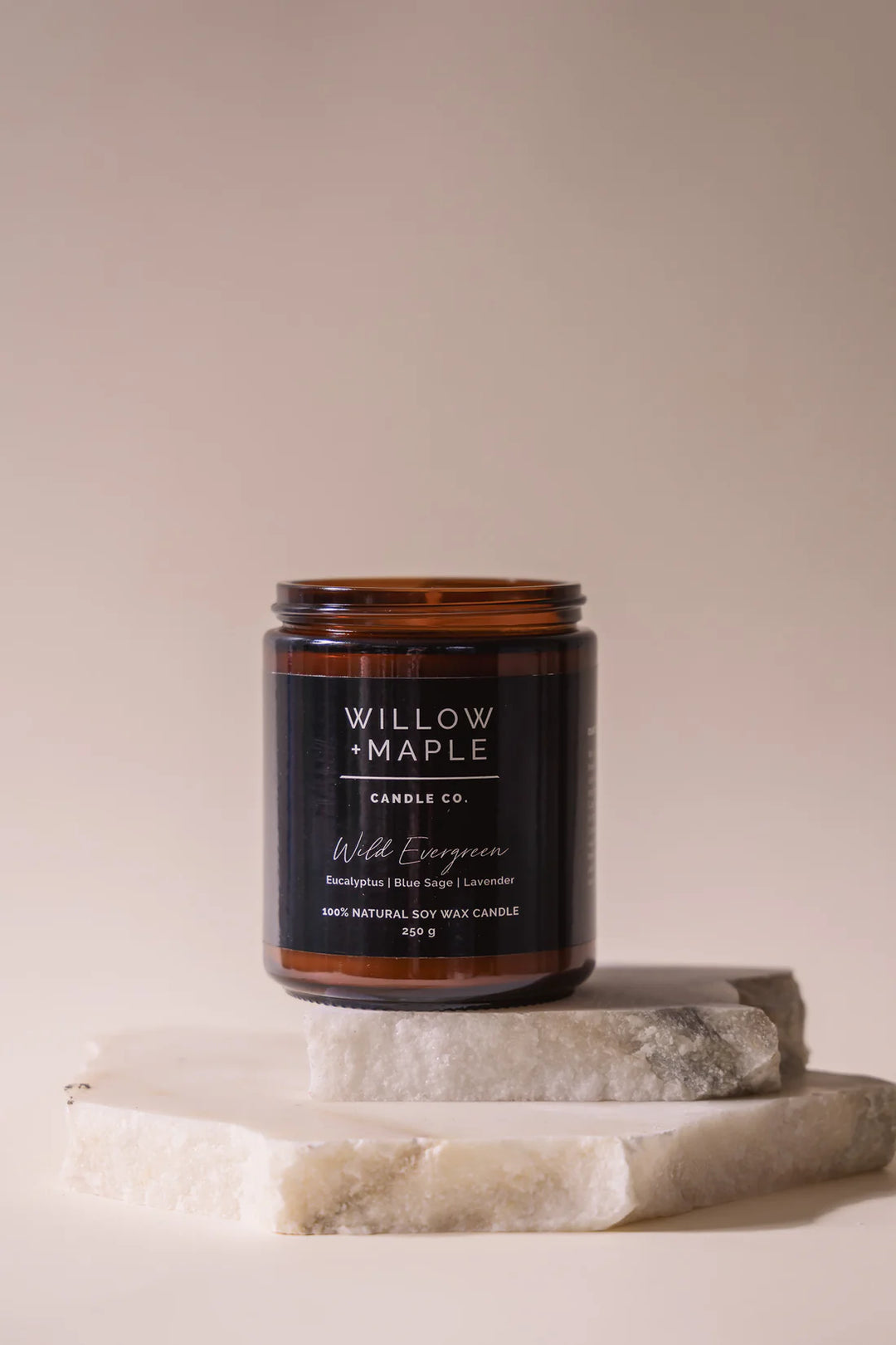 willow + Maple soy natural wild evergreen candle