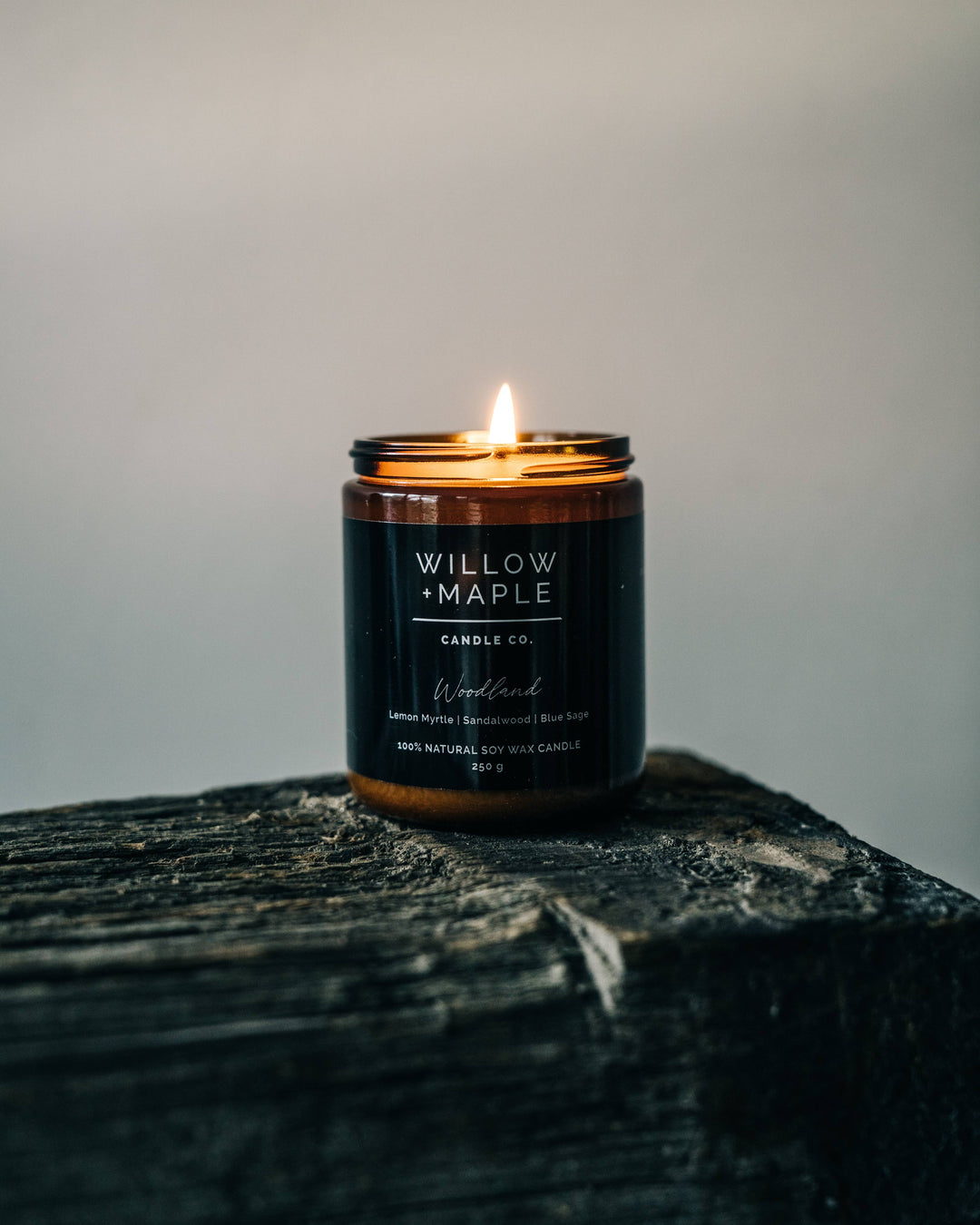 willow + maple 100% natural soy based candle
