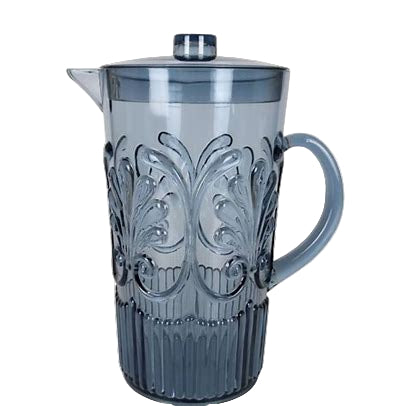 Acrylic pitcher Navy blue 2.5litre scallop design