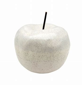 Apple Ornament - White