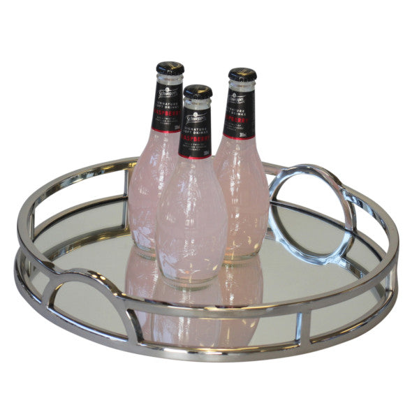 Round Arched Tray - Silver Large