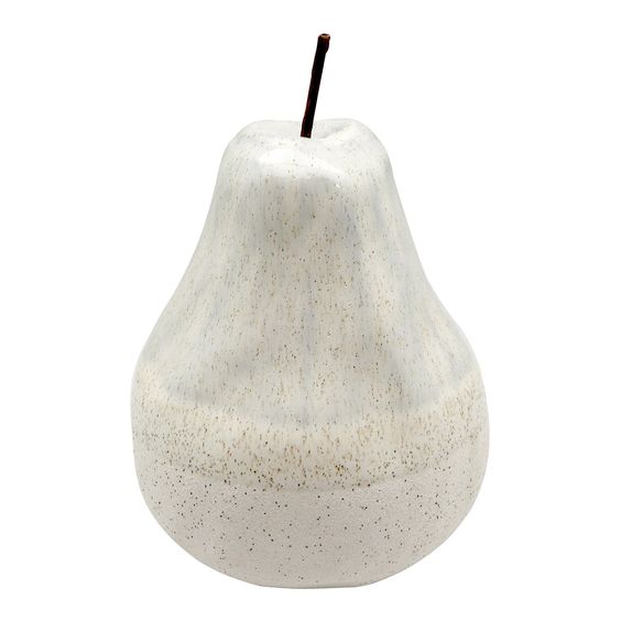 White ornamental ceramic pear