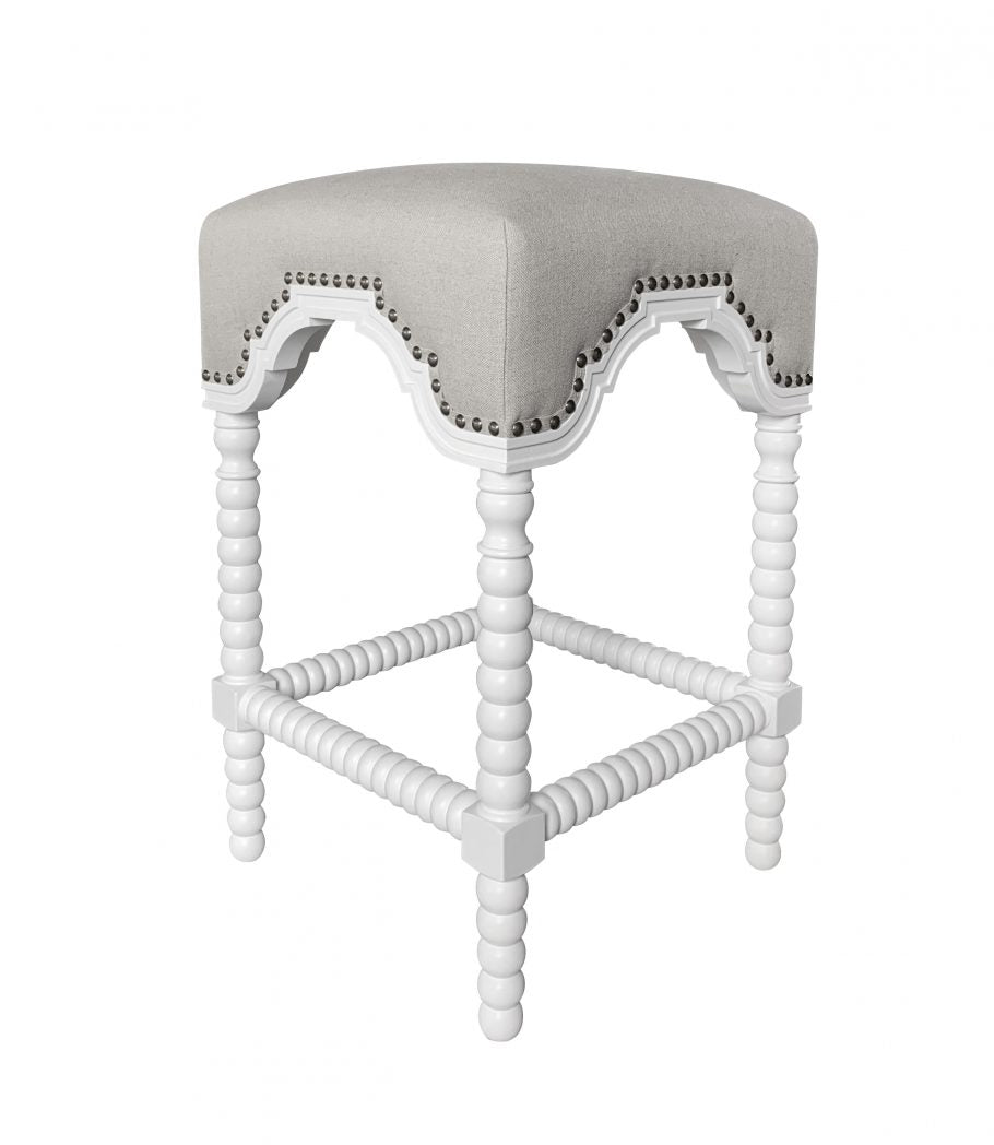 Bobbin Barstool - White or Black Frame