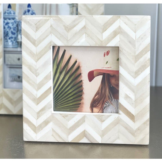 Herringbone Bone/Cream Frame 4x4