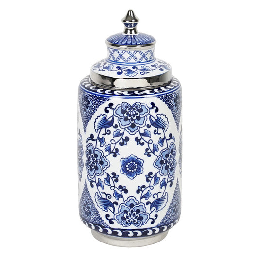 Miranda Blue & Silver Cylinder