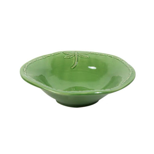 Dragonfly Stoneware Green Cereal Bowl