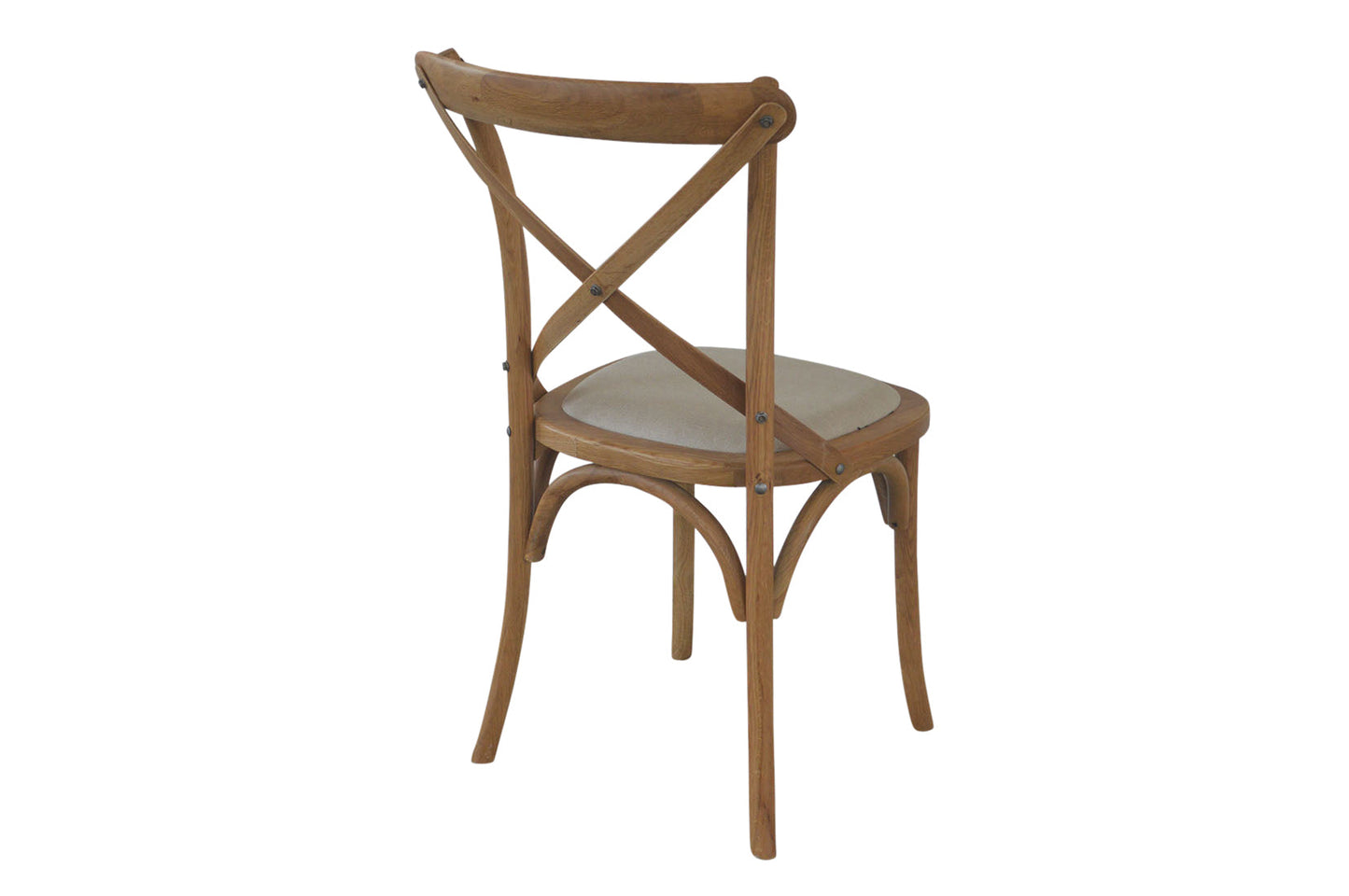 Kasan Crossback Chair - Natural Oak with Linen Seat