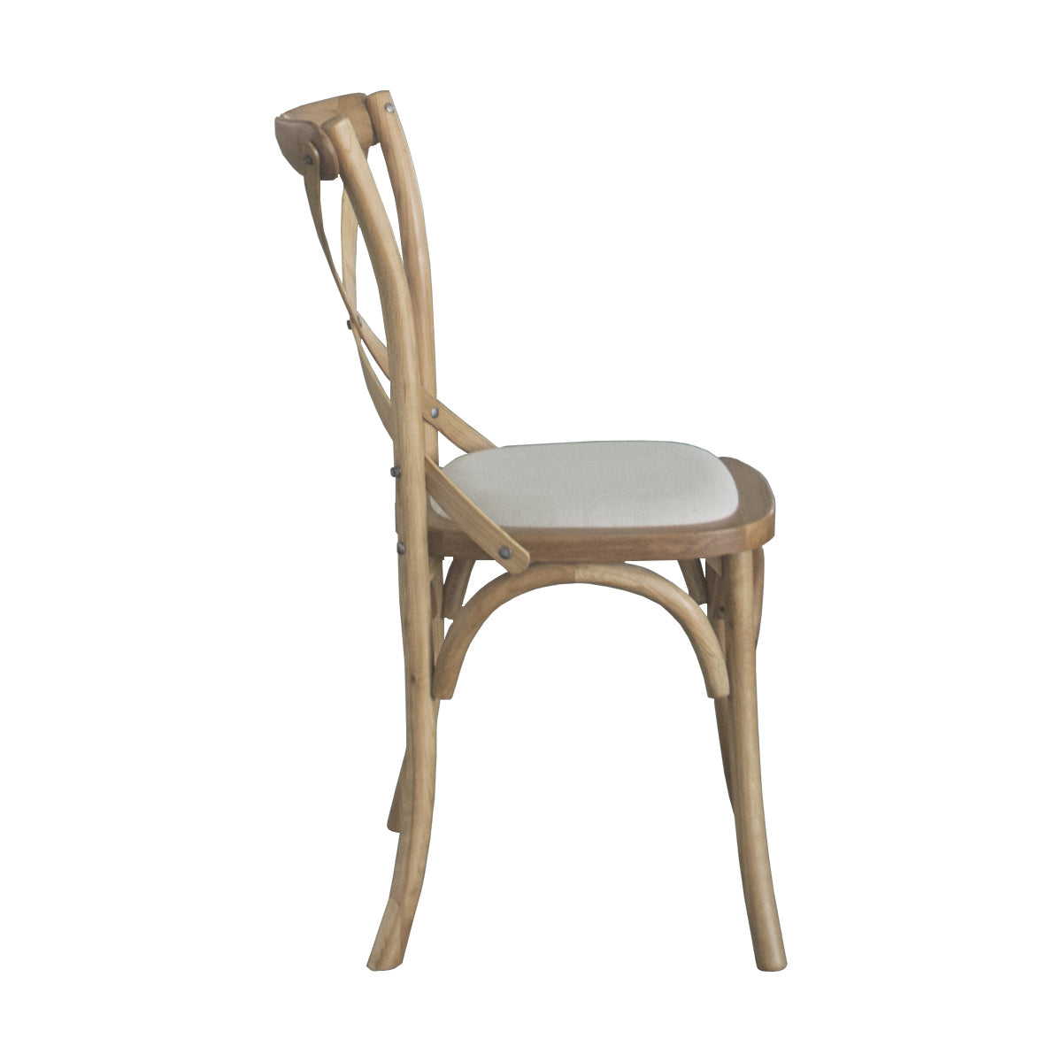 Kasan Crossback Chair - Natural Oak with Linen Seat