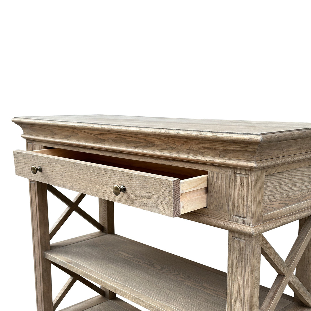 Heston Weathered Oak Console - Small