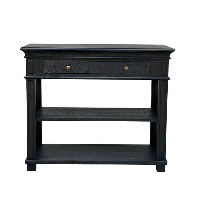 Heston Black Oak Console - Small - single draw
