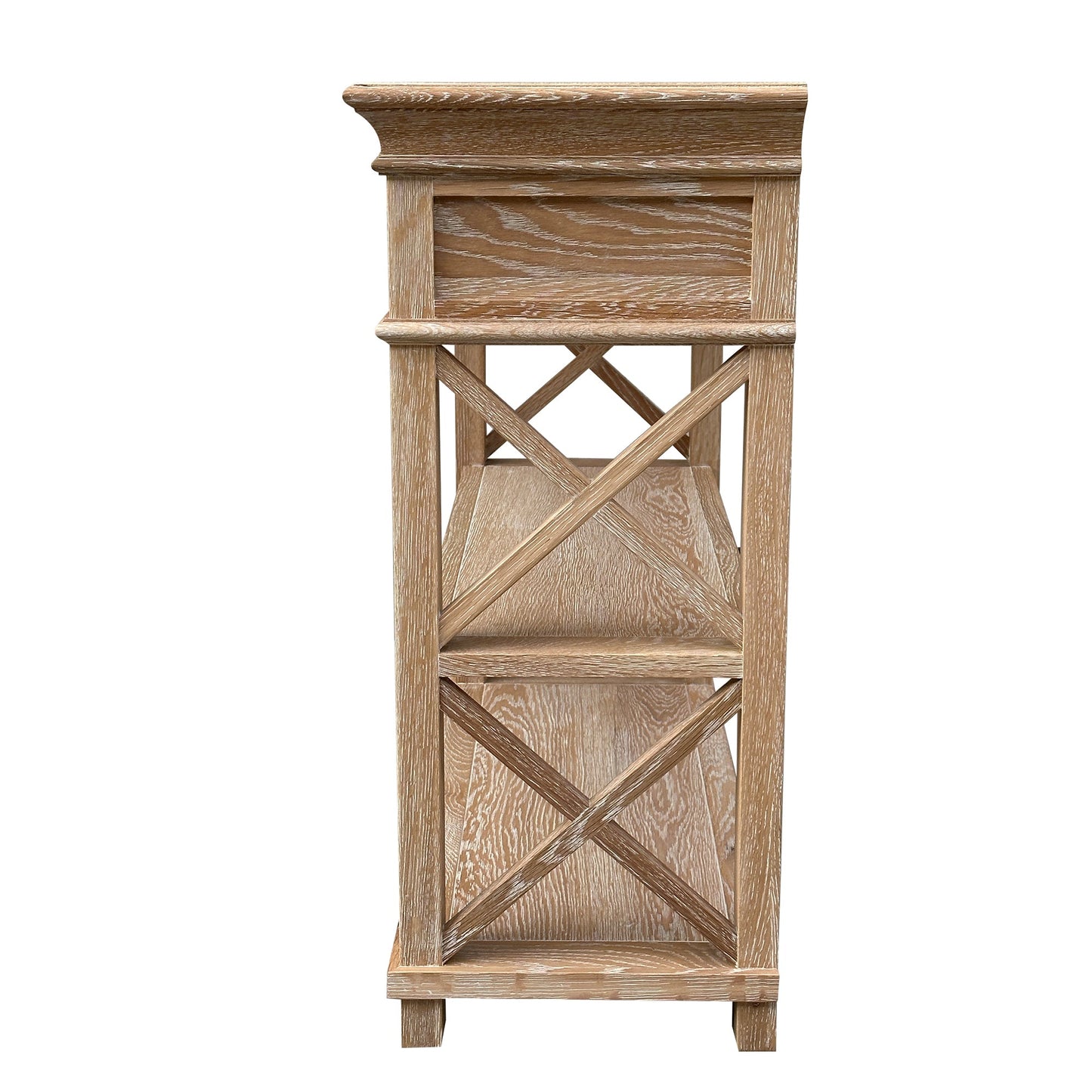 Heston Whitewash Oak Console - Small