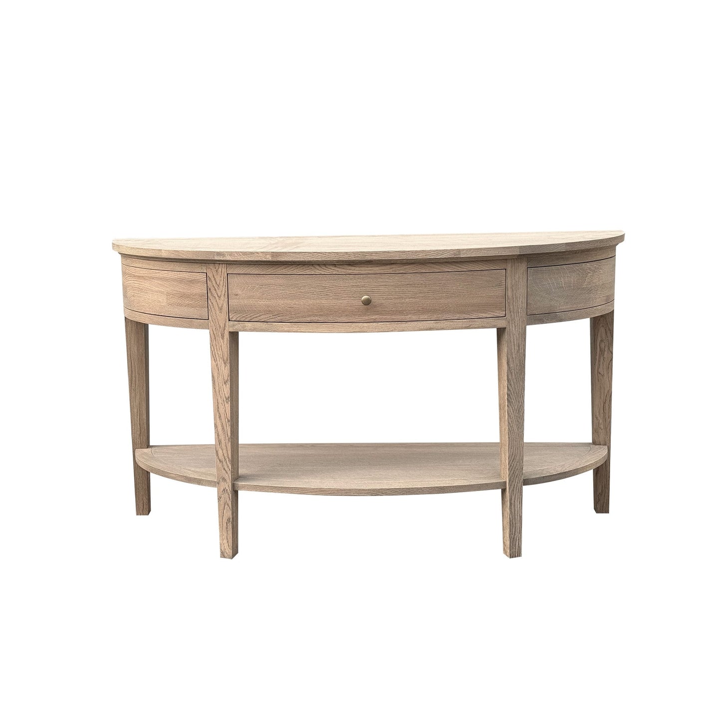 Breton Curved Console - Weathered Oak